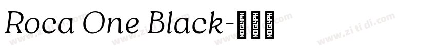 Roca One Black字体转换